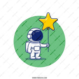 Astronaut Tote Bag, Star Balloon, Space Lover Gift, Cartoon Astronaut, Cute Tote, Gift For Kids, Astronomy Fan, Book Bag, School Bag - Tawshia