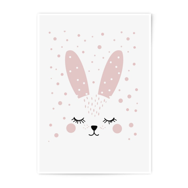 Bunny Photographic Print, Cute Rabbit Wall Art, Nursery Decor, Kids Room Art, Baby Shower Gift, Minimalist Art Print - Tawshia
