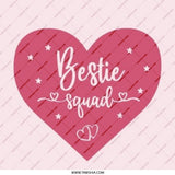 Bestie Squad Pinback Button, Friendship Gift, BFF Button, Cute Heart Button, Gift for Best Friend, Squad Goals Button, Pink Heart Pin - Tawshia