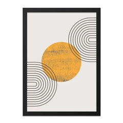 Abstract Circle Wall Art, Mid Century Modern Print, Geometric Wall Decor, Minimalist Art Print, Boho Art, Housewarming Gift Idea - Tawshia
