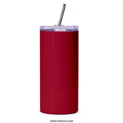 Stylish Red Insulated Tumbler with Clear Straw product