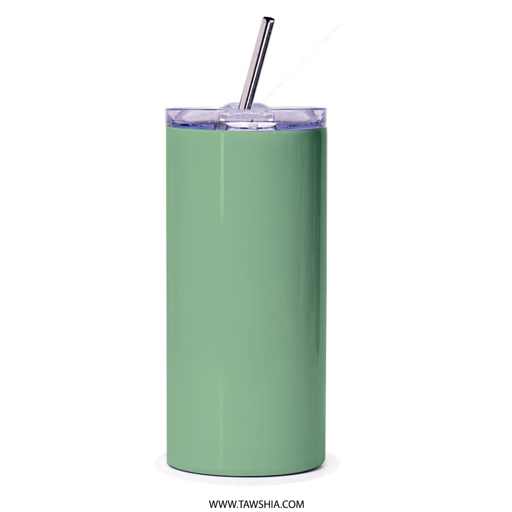Sage Green Insulated Tumbler with Straw Product