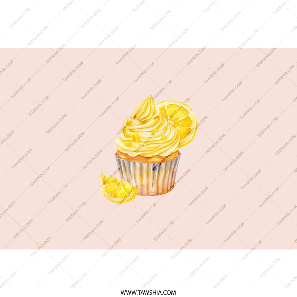 Lemon Cupcake Tumbler, Summer Drinkware, Foodie Gift, Sweet Treat Design, Cute Cupcake Art, Watercolor Lemon, Insulated Tumbler, Travel Mug - Tawshia