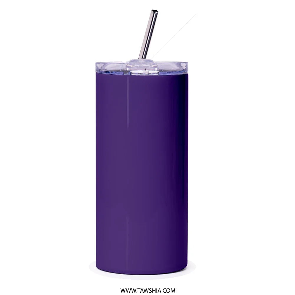 Sleek Purple Tumbler with Clear Lid and Straw product type