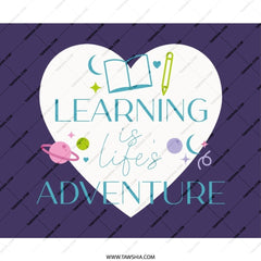 Learning is Life's Adventure Mouse Pad, Teacher Gift, Book Lover Gift, Student Desk Decor, Study Space, Inspiration Mouse Pad - Tawshia