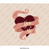 You and Me Heart BackPack, Heart Love BackPack, Anniversary Heart BackPack, Valentine Gift BackPack, Romantic Heart BackPack Design - Tawshia