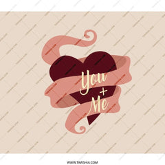 You and Me Heart BackPack, Heart Love BackPack, Anniversary Heart BackPack, Valentine Gift BackPack, Romantic Heart BackPack Design - Tawshia
