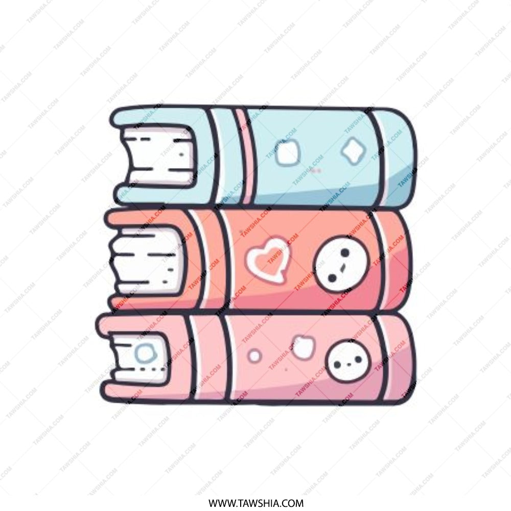 Stack of Books Pinback Button, Kawaii Books Badge, Book Lover Gift, Cute Pin Button, Colorful Books, Reader Accessory, Trendy Buttons - Tawshia
