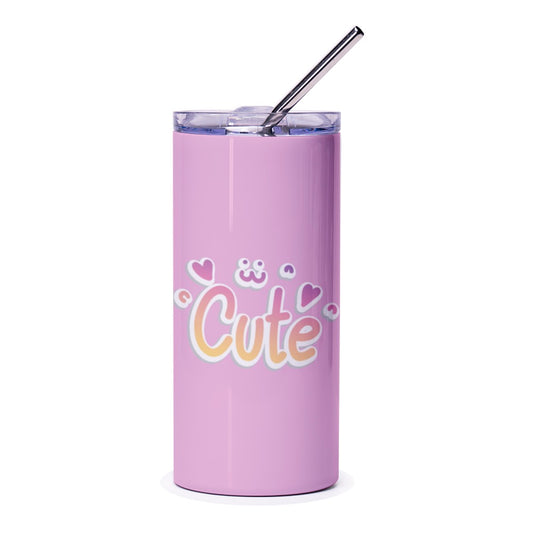 Cute Tumbler, Girly Tumbler, Aesthetic Tumbler, Trendy Tumbler, Pink Tumbler, Tumblers with Straw, Tumbler Gift, Cute Gifts for Her - Tawshia