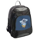 Rocket Ship Backpack, Space Adventure Bag, Cute Cartoon Rocket, Kid's School Bag, Travel Backpack, Unique Space Gift, Rocket Lover Backpack - Tawshia