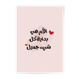 Arabic Mother's Day Photographic Prints, Islamic Art, Mom Gift, Calligraphy Wall Art, Love you Mom, Mothers Day Gift, Arabic Prints - Tawshia