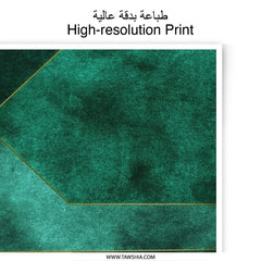 Emerald Geometric Photographic Print, Modern Wall Art, Abstract Home Decor, Minimalist Design, Green and Grey Art Print (138 chars) - Tawshia