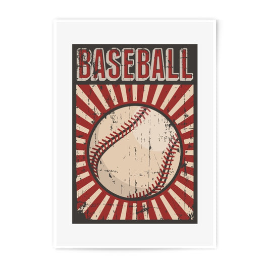 Baseball Photographic Print, Sports Art Print, Baseball Lover Gift, Retro Baseball Decor, Baseball Poster, Vintage Style Baseball Artwork - Tawshia