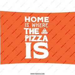 Pizza Lover Pillow, Home Decor Pillow, Funny Foodie Gift, Home is Where The Pizza Is Pillow, Decorative Pillow, Throw Pillow - Tawshia