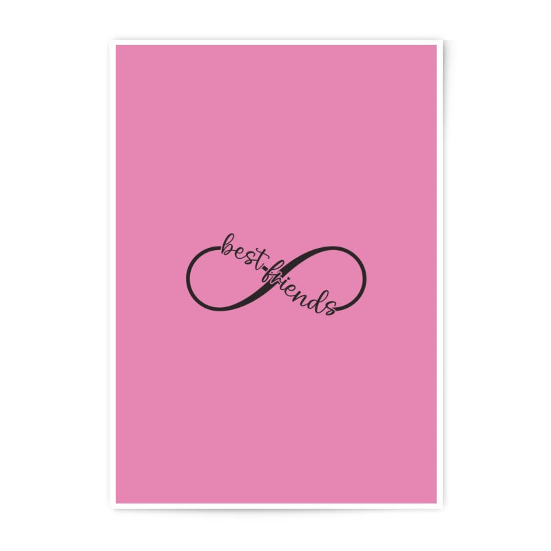 Best Friends Forever Photographic Prints, Infinity Symbol Art, Friendship Decor, Pink Wall Art, Modern Home Decor, Gift for Friend - Tawshia