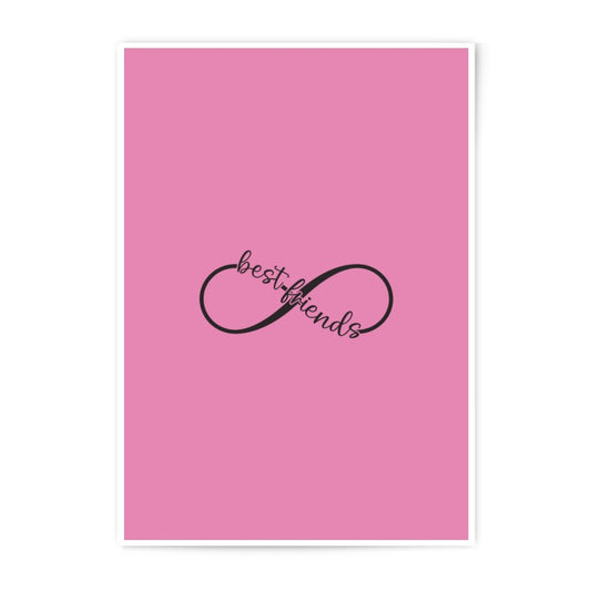 Best Friends Forever Photographic Prints, Infinity Symbol Art, Friendship Decor, Pink Wall Art, Modern Home Decor, Gift for Friend - Tawshia