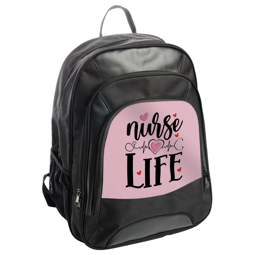 Nurse Life Backpack, Heartbeat Graphic, Medical Backpack, Nurse Gift Idea, Nursing School Student Gift, Healthcare Hero Bag, Doctor Bag - Tawshia