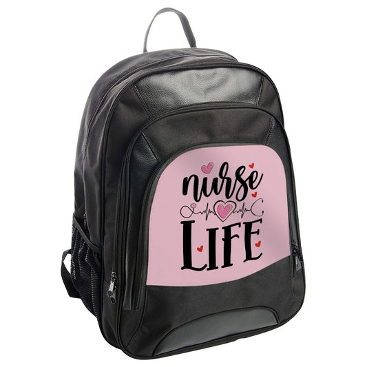 Nurse Life Backpack, Heartbeat Graphic, Medical Backpack, Nurse Gift Idea, Nursing School Student Gift, Healthcare Hero Bag, Doctor Bag - Tawshia