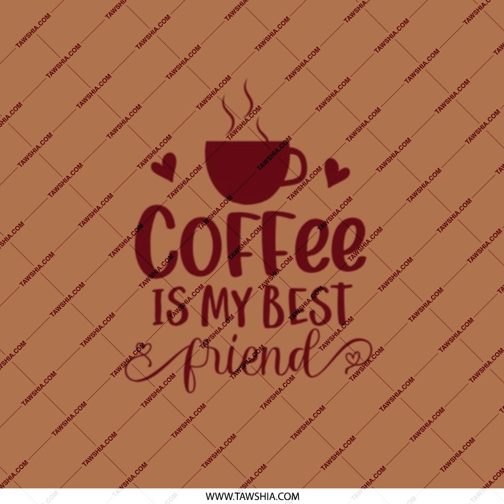 Coffee is My Best Friend Pocket Mirror, Cute Coffee Lover Gift, Unique Compact Mirror, Coffee Addict Present, Travel Size Mirror - Tawshia