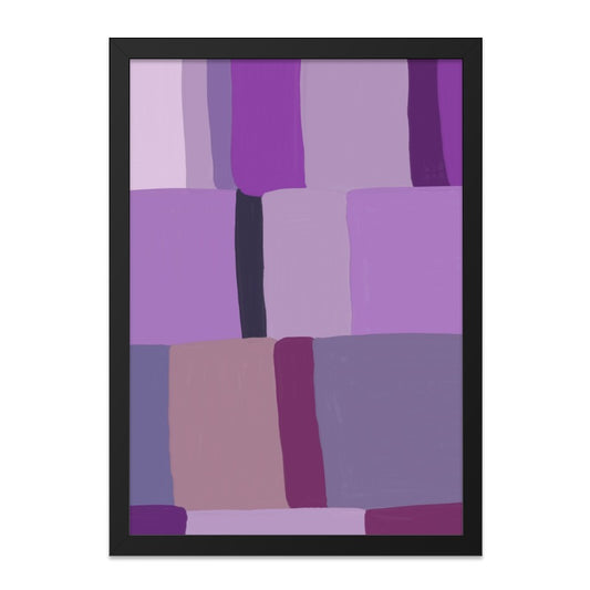 Abstract Purple Wall Art, Geometric Wall Decor, Modern Art Print, Home Decor, Living Room Art, Stylish Prints, Trendy Wall Hanging - Tawshia