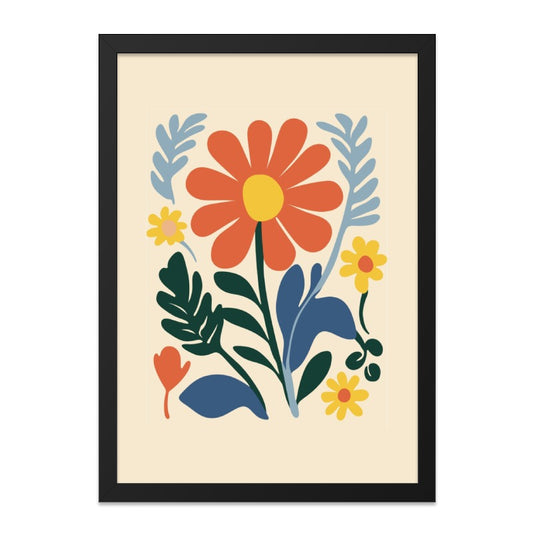 Floral Wall Art, Botanical Print, Colorful Flower, Modern Art Print, Home Decor, Scandinavian Style, Living Room Decor, Floral Illustration - Tawshia