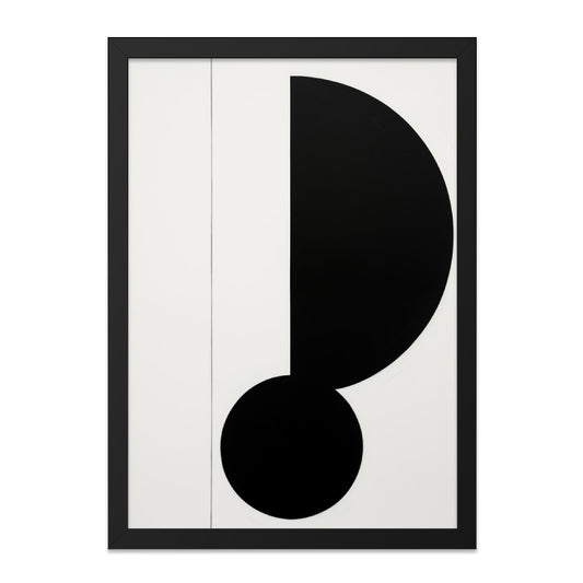 Modern Geometric Wall Art, Abstract Circle Print, Black and White Art, Minimalist Home Decor, Contemporary Wall Hanging - Tawshia