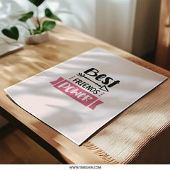 Best Friends Power Photographic Prints, Friendship Arrow Decor, Cute Wall Art, Friendship Prints, Bestie Gift, Room Decor, Wall Decor - Tawshia