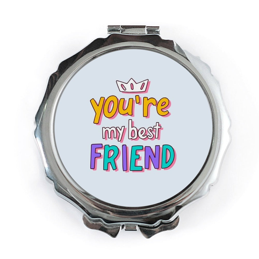 Best Friend Pocket Mirror, Cute Gift for Friend, You're My Best Friend Compact Mirror, Friendship Gift Idea, Small Mirror - Tawshia