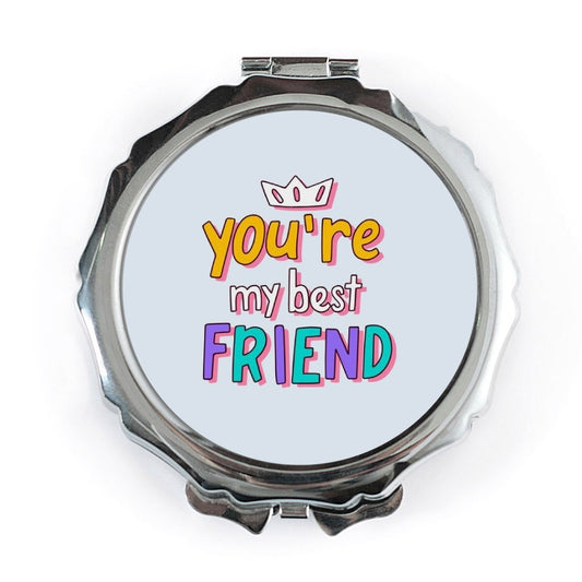 Best Friend Pocket Mirror, Cute Gift for Friend, You're My Best Friend Compact Mirror, Friendship Gift Idea, Small Mirror - Tawshia