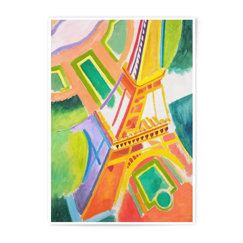 Eiffel Tower Art Photographic Print, Paris Landmark Painting, Colorful France Decor, Modern Home Art, Wall Art Photo, Travel Photography - Tawshia