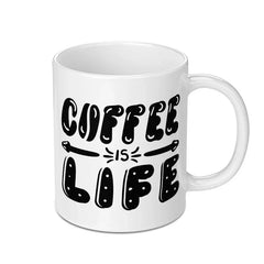 Coffee Is Life Mug, Funny Coffee Mug, Coffee Lover Gift, Morning Coffee Mug, Unique Mug Design, Hot Beverage Mug, Gift Idea Mug - Tawshia