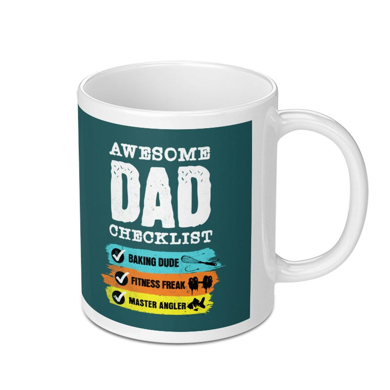 Awesome Dad Checklist Baking Fitness Angler Mug product