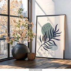 Botanical Wall Art, Abstract Plant Print, Modern Art, Minimalist Decor, Home Decor, Foliage Art, Nature Print, Living Room Art, Office Wall - Tawshia