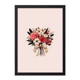Floral Bouquet Wall Art, Elegant Roses Print, Home Decor, Botanical Wall Hanging, Decorative Flower Poster - Tawshia