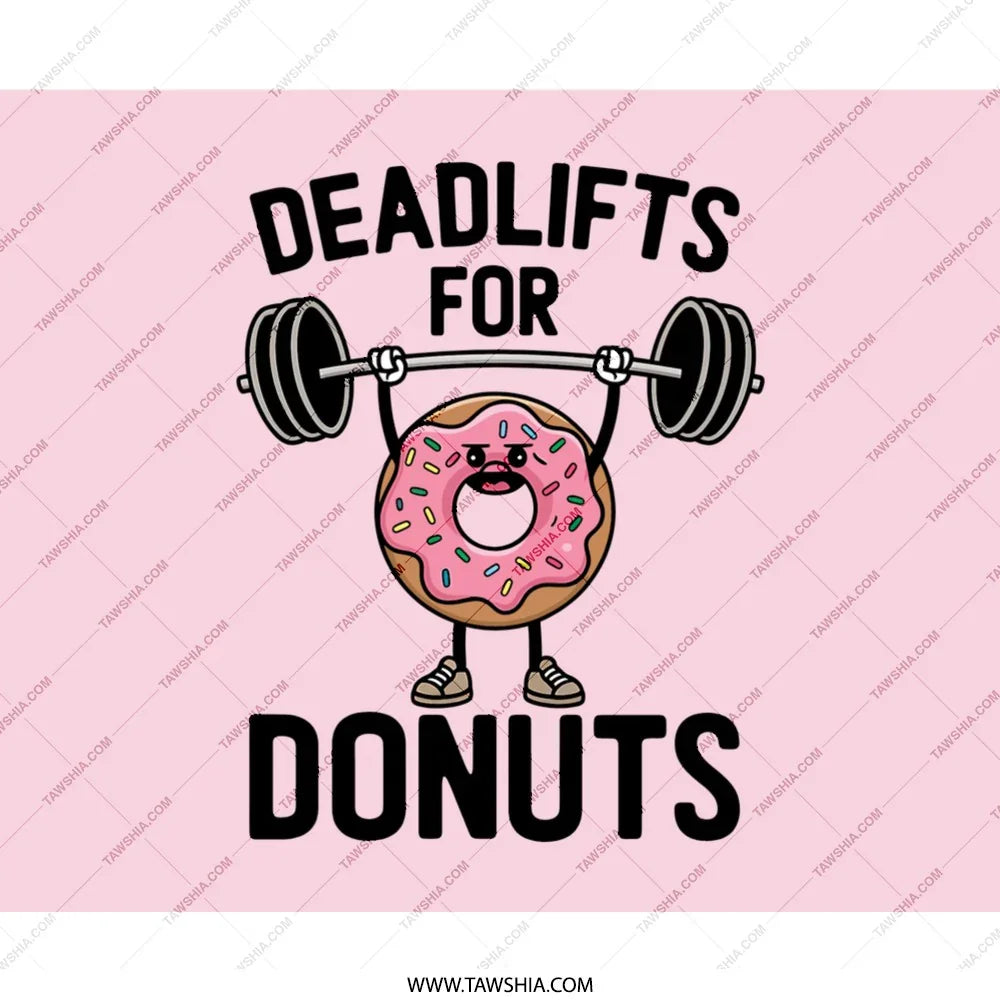 Deadlifts for Donuts Mouse Pad, Funny Gym Pun, Workout Gift, Fitness Lover Gift, Donut Lover Gift, Cartoon Donut Design Mouse Pad - Tawshia