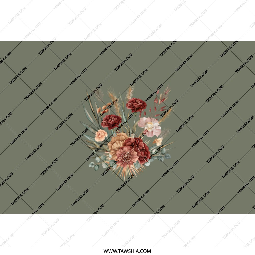 Floral Bouquet Tumbler, Boho Tumbler, Flower Tumbler, Bohemian Floral Tumbler, Chic Tumbler, Botanical Gift, Floral Tumbler for Her - Tawshia