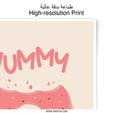 Yummy Donut Photographic Print, Foodie Art, Kitchen Decor, Pink Donut, Doughnut Wall Art, Dessert Print, Cafe Decoration, Sweet Treat - Tawshia
