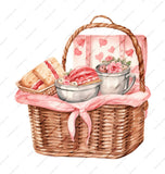 Picnic Mug, Watercolor Basket Mug, Heart Mug, Valentine's Mug, Cute Mug, Unique Mug, Gift Mug, Birthday Mug, Coffee Mug, Tea Mug - Tawshia