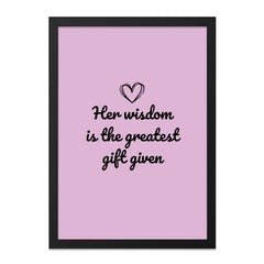 Greatest Gift Wall Art, Wisdom Quote Print, Inspirational Saying, Her Wisdom, Motivational Poster, Minimalist Decor, Gift Idea - Tawshia