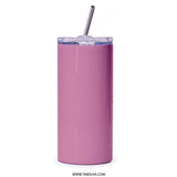 Floral Ice Cream Truck Tumbler, Cute Food Truck Gift, Pastel Pink Travel Tumbler, Unique Drinkware for Her, Fun Tumblers for Girls - Tawshia
