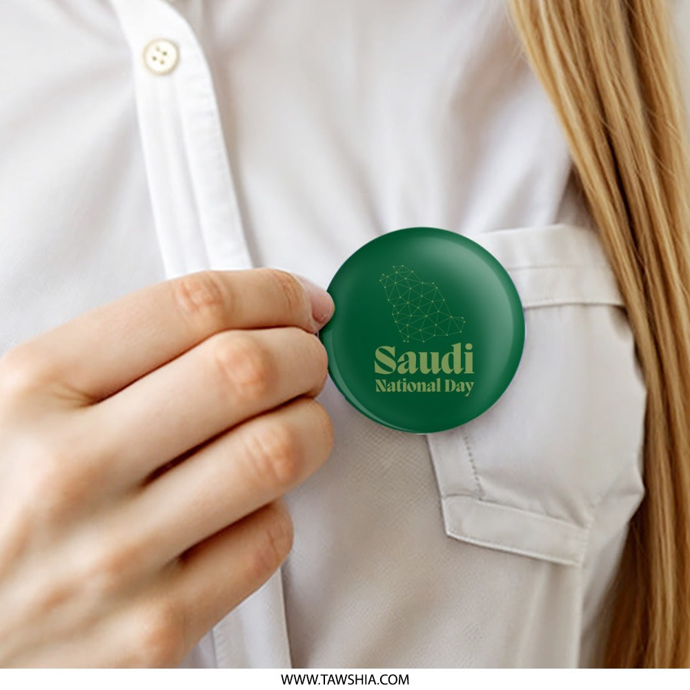 Saudi National Day Pinback Button, KSA Map, Saudi Arabia Souvenir, Saudi Pride, Gift for Saudi, Saudi National Day Celebration - Tawshia