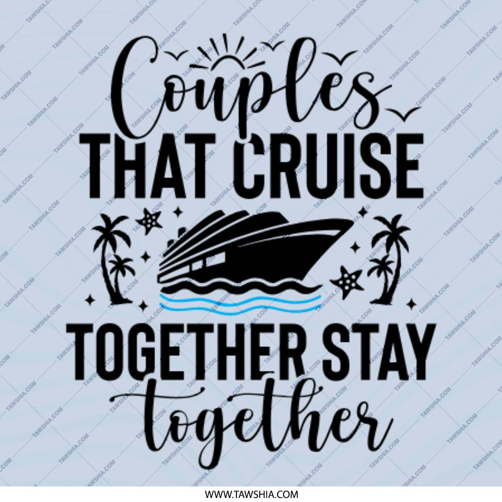 Couples Cruise Pinback, Matching Cruise Pin, Cruise Vacation Gift, Cruise Trip Button, Cruise Together Stay Together Pinback - Tawshia