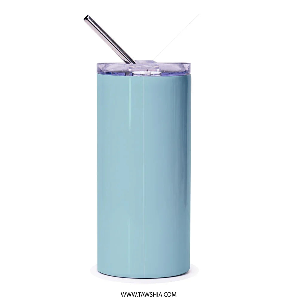 Blue Tumbler with Straw Lid for Beverages product