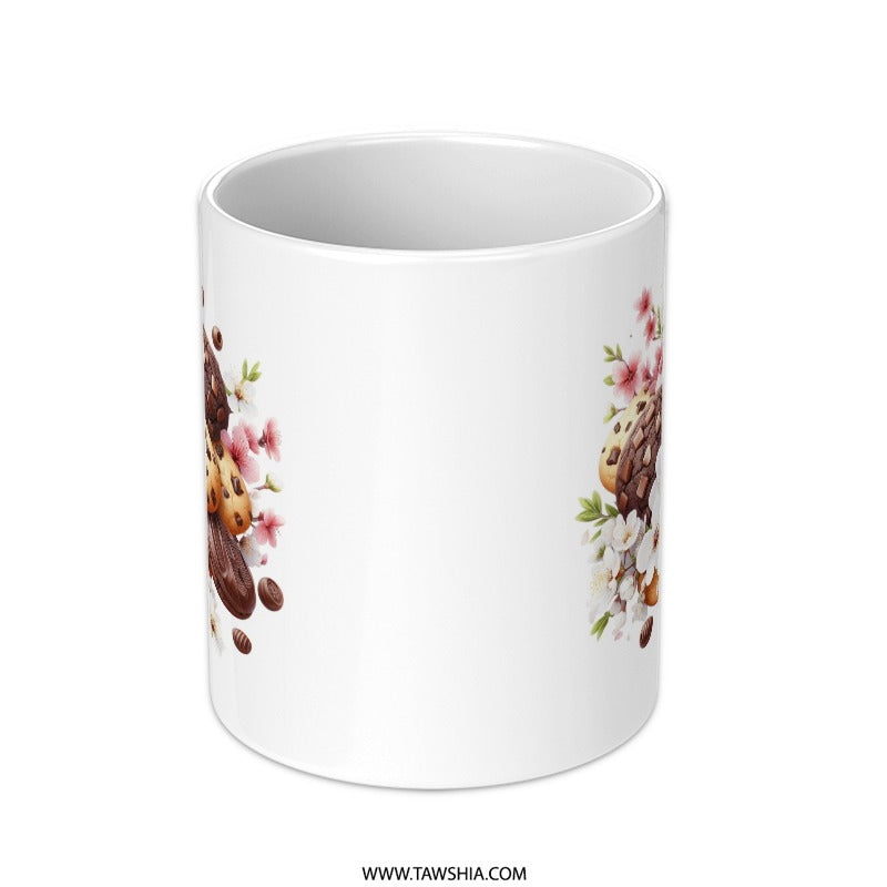 Cookies and Flowers Mug, Floral Mug, Baking Mug, Foodie Mug, Gift Mug, Dessert Mug, Sweet Treats Mug, Coffee Mug, Tea Mug, Kitchen Decor - Tawshia