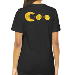 Bitcoin Pacman Eating Currencies Graphic T-shirt product type