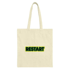 Restart Tote Bag, Motivational Bag, Positive Vibes, Graphic Tote, Everyday Carryall, Durable Shopper, Stylish Tote Bag, Reusable Gift - Tawshia