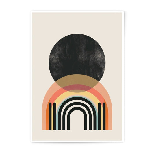 Abstract Rainbow Photographic Print, Boho Wall Art, Geometric Art Print, Minimalist Home Decor, Modern Art, Circle Print, Arch Wall Decor - Tawshia
