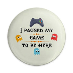 Gamer Pinback Button, I Paused My Game, Funny Gaming Button, Video Game Lover, Gift for Gamer, Game Controller Pin, Ghost Design - Tawshia