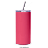 Stay Calm Tumbler, Stay Happy, Cute Face, Kawaii Tumbler, Motivational Tumbler, Gift for Her, Positive Vibes Tumbler, Pink Tumbler - Tawshia