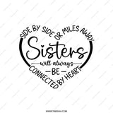 Sisters Pillow, Connected by Heart Pillow, Sister Gift Idea, Sister Home Decor, Sister Love Pillow, Best Sister Pillow, Sister Throw Pillow - Tawshia